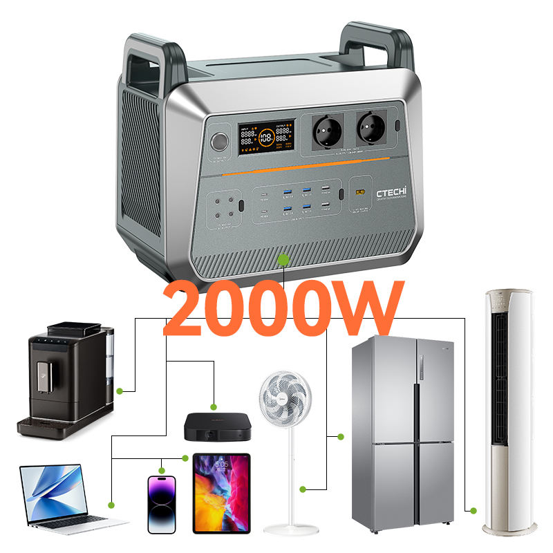 Outdoor Power Station - 가정용 비상 전력 급속 충전 2000W