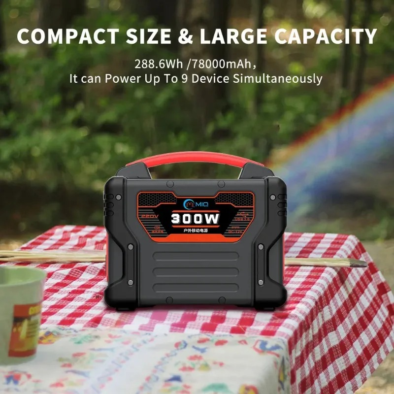 Outdoor Power Station - 고품질 300W 휴대용 파워스테이션 299.7Wh 태양광