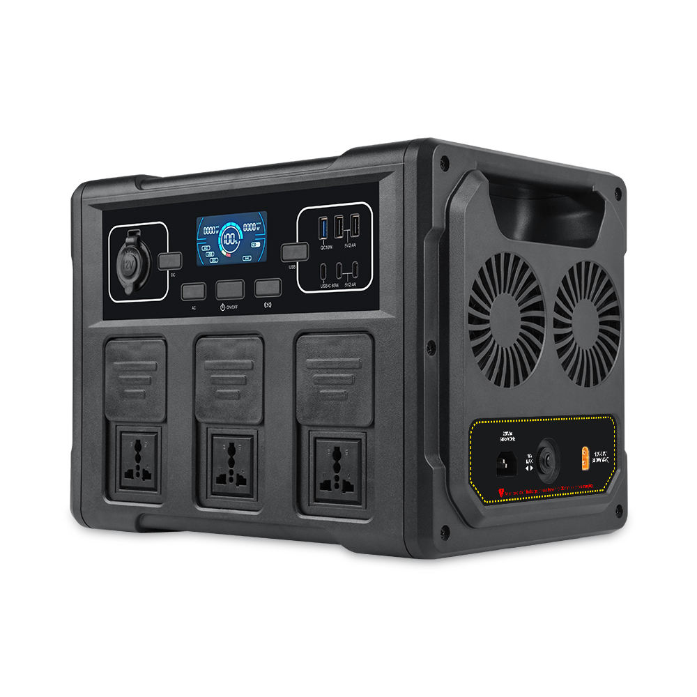 Outdoor Power Station - 1200W 휴대용 태양광 발전기, LiFePO4 배터리