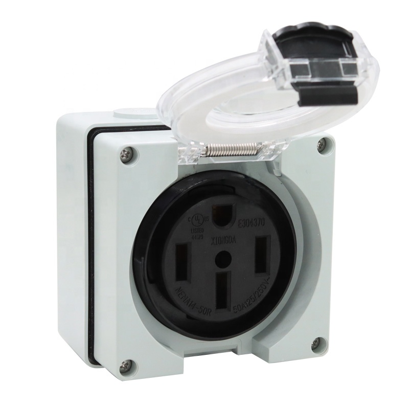 Outdoor Power Receptacle Box - 50암페어 발전기 RV 전원 인렛 박스