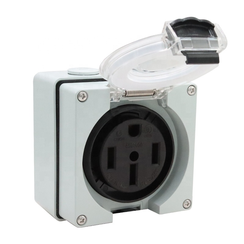 Outdoor Power Receptacle Box - 50A 발전기 RV 전원 입력 박스