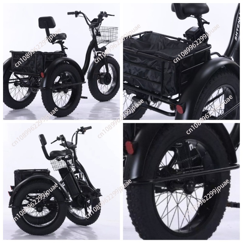 Outdoor Power And Pedal - 20인치 광폭 타이어 전기 삼륜 자전거,