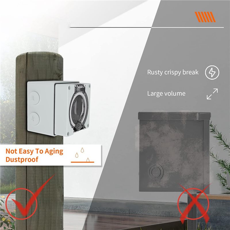 ABVC 6X 50Amp 전원 콘센트 박스, 125/2 - Outdoor Power Receptacle Box 리뷰 및 가격