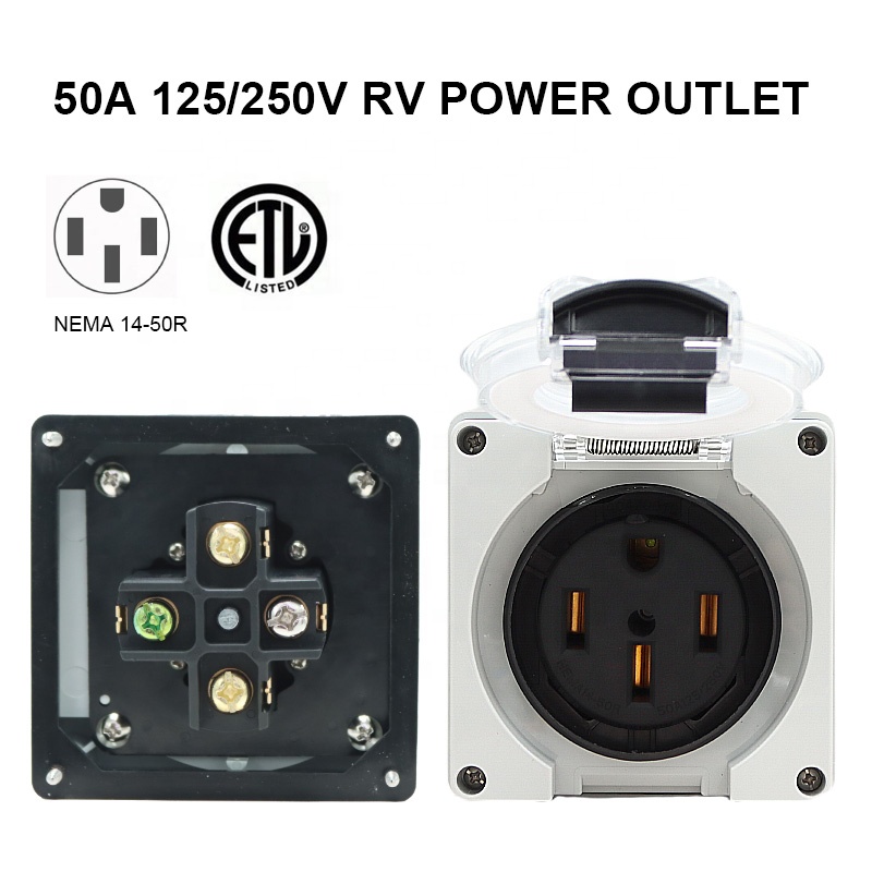 50암페어 발전기 RV 전원 인렛 박스 플라스틱 방수  - Outdoor Power Receptacle Box 리뷰 및 가격