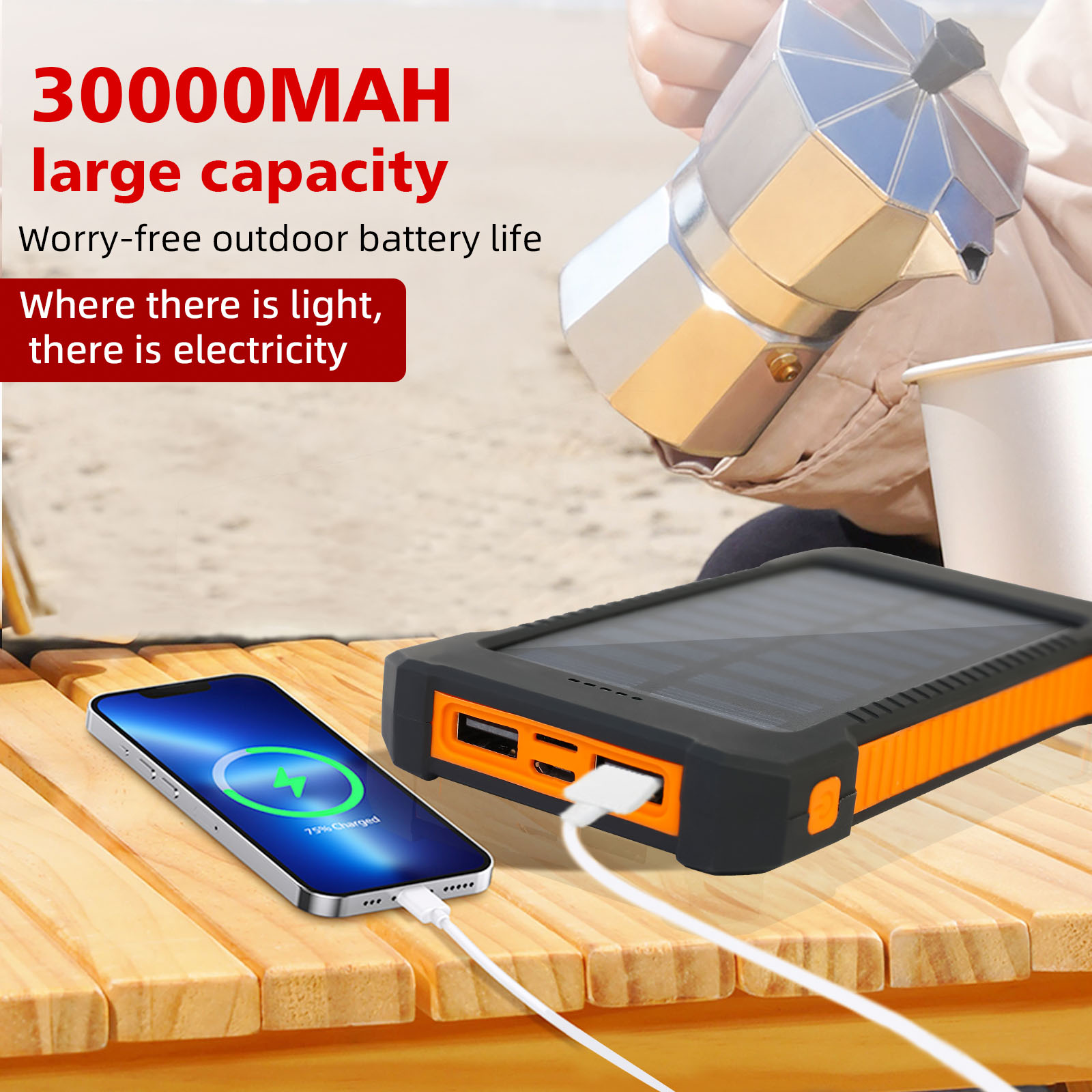 26800mAh 태양 광 보조베터리 무선 고속 충전 4 - Outdoor Power Board Box 리뷰 및 가격