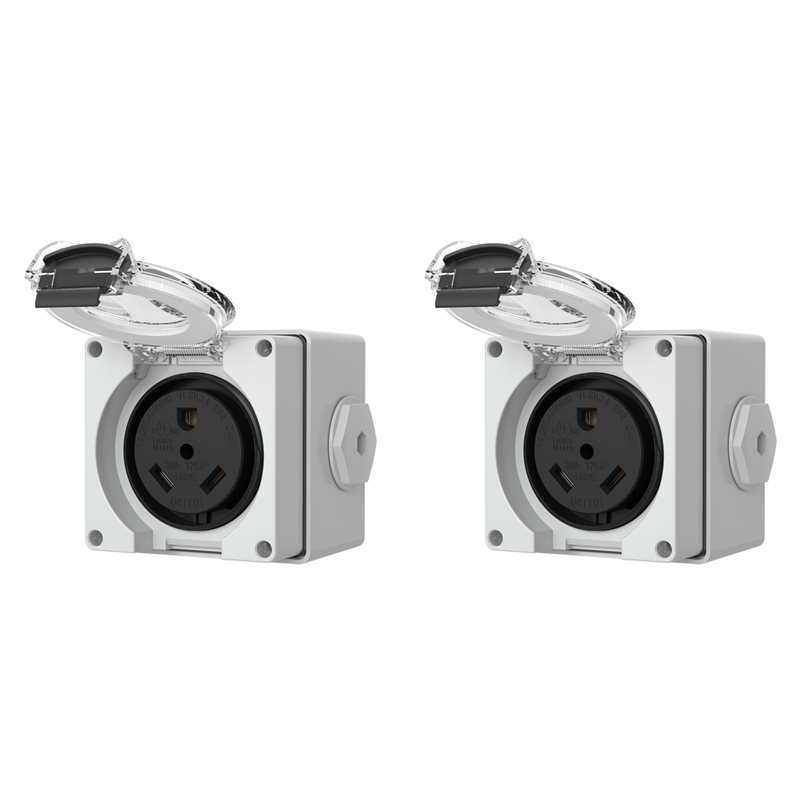 2X 30Amp 전원 콘센트 박스, 125볼트 NEMA - Outdoor Power Receptacle Box 리뷰 및 가격
