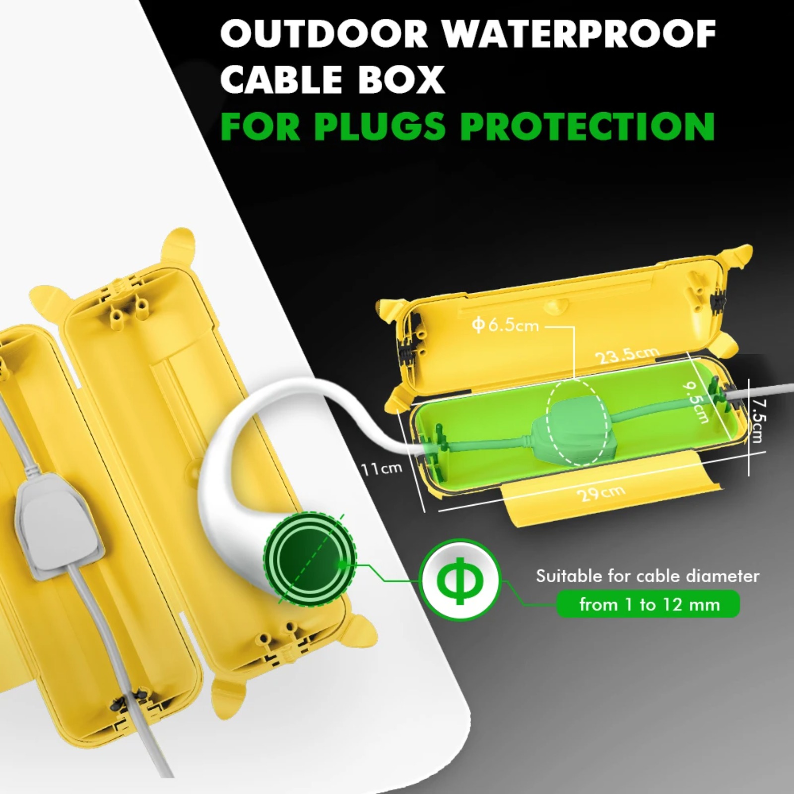IP44 방수 야외 연장 코드 커버 29x11x7.5c - Outdoor Power Extension 리뷰 및 가격