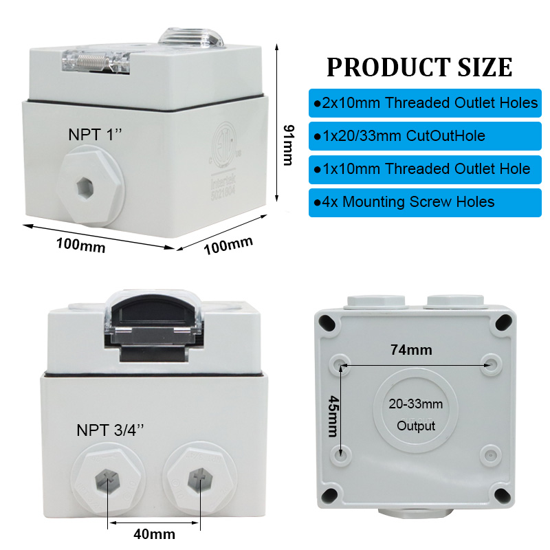 125/250V 20A 발전기 RV 전원 인렛 박스 P - Outdoor Power Receptacle Box 리뷰 및 가격