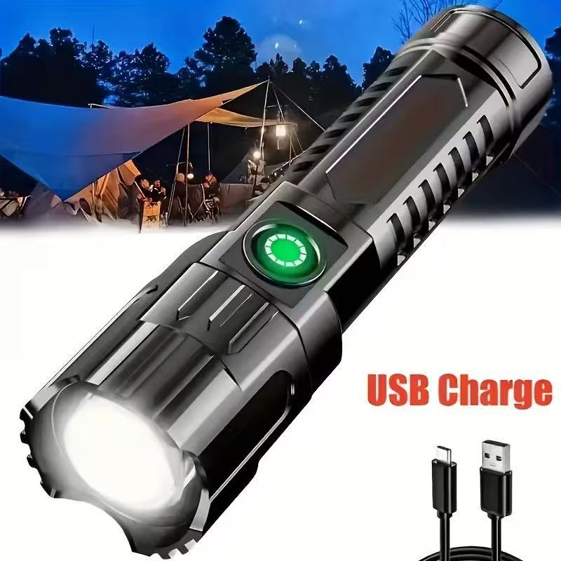 새로운 고출력 LED 손전등 USB 충전식 토치 내장  - Outdoor Power Works 리뷰 및 가격