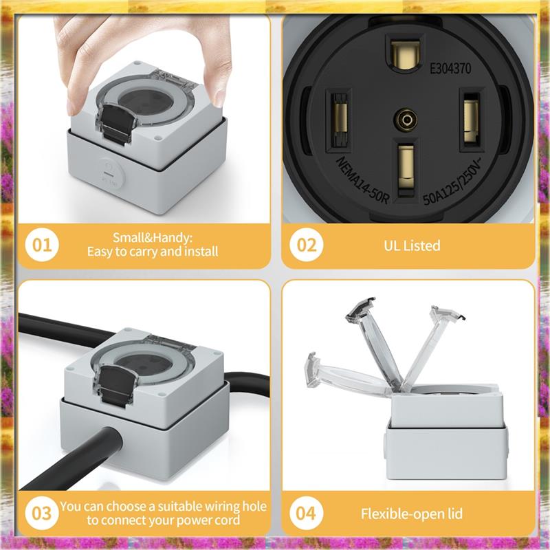 AA46 HOT-50Amp 실외 전원 콘센트 상자, 전 - Outdoor Power Receptacle Box 리뷰 및 가격