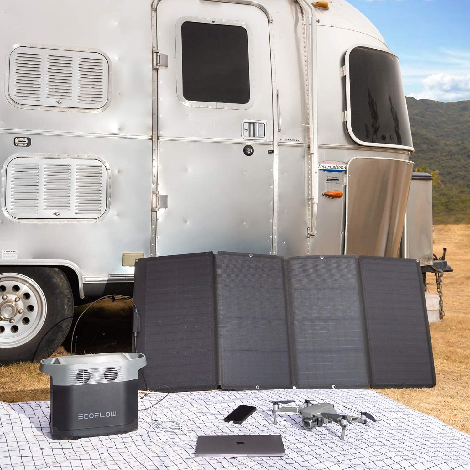 160와트 접이식 태양광 패널 휴대용 발전소 조절식 킥 - Outdoor Power Station 리뷰 및 가격