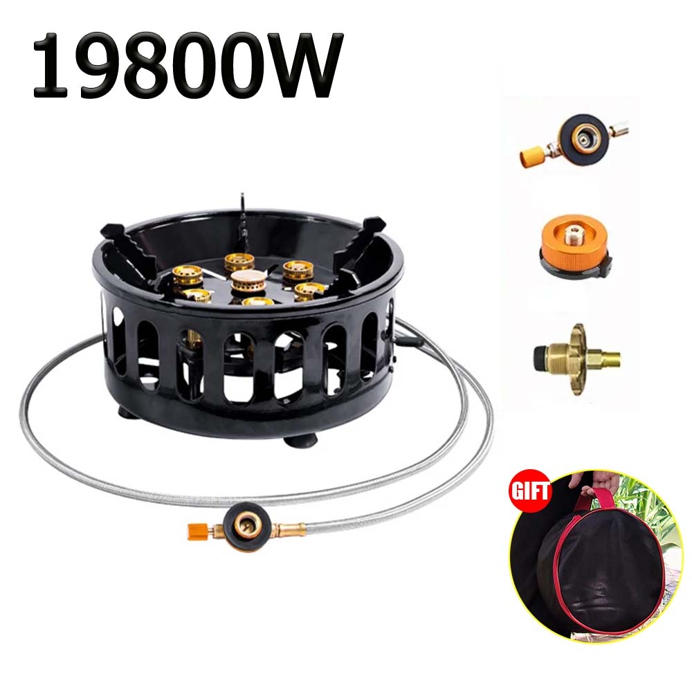 19800W 7 코어 캠핑 스토브 고전력 강한 화재 휴 - Outdoor Power Equipment Brands 리뷰 및 가격
