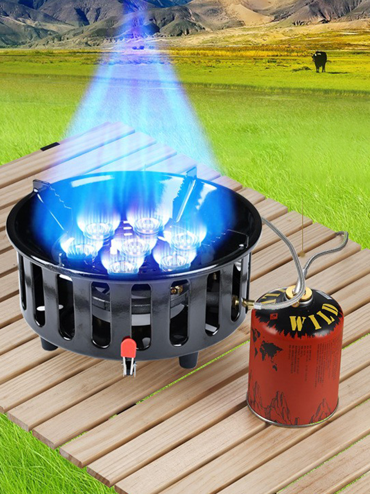 19800W 7 코어 캠핑 스토브 고전력 강한 화재 휴 - Outdoor Power Equipment Brands 리뷰 및 가격