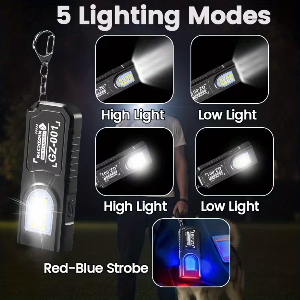 미니 COB LED 키체인 손전등 USB 충전식 토치  - Outdoor Power Works 리뷰 및 가격